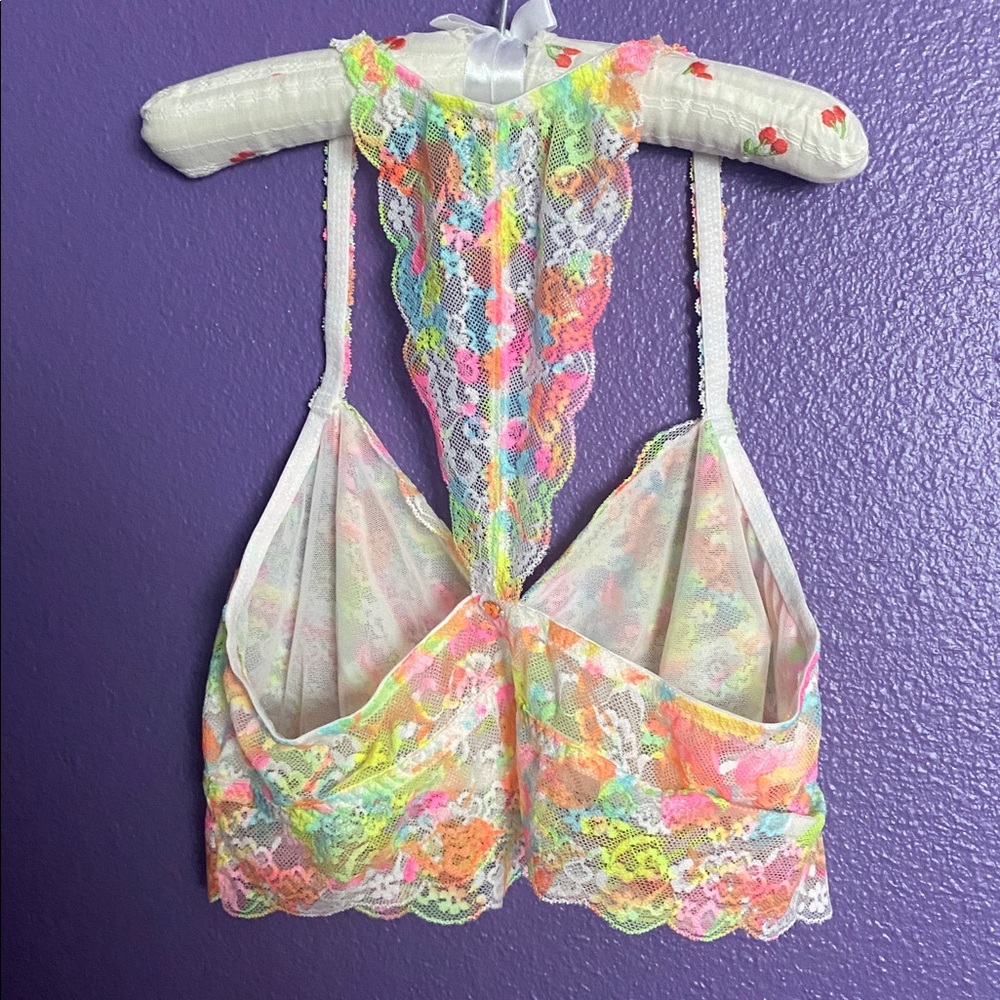 Victoria's Secret Neon Pastel Lace Bralette - Picture 2 of 4